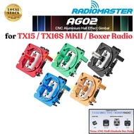 RadioMaster TX15 TX16S MKII Boxer Radio AG02 CNC Hall Gimbals Set Throttle and Centering TX157-0112