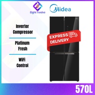 [EXPRESS DELIVERY] MIDEA Refrigerator 4 door Large Inverter Fridge Peti Sejuk | 580L/570L | MDRF633M