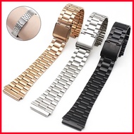 18mm Stainless Steel Strap Metal Watch Band for A158/A159/A168/A169 /B650 /AQ230 /AE500W Small Squar