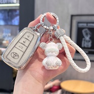 Soft Tpu Car Remote Key Case Cover for Toyota RAV4 Crown Hilux Fortuner Camry Land Cruiser Prado Alp