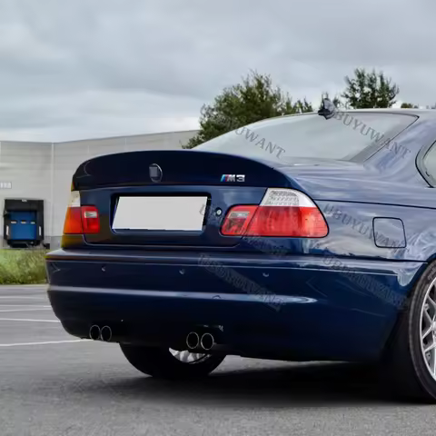 For BMW E46 Coupe M3 1998-2006 CSL Style Real Carbon Fiber Rear Wing Trunk Lip Spoiler