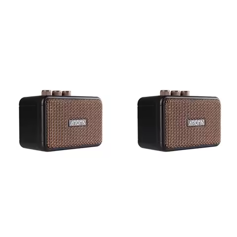 2X Aroma AG-04 Mini Electric Guitar Amplifier 5W Portable Bluetooth Speaker