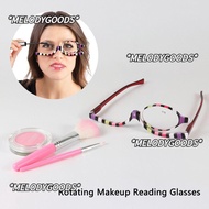 MELODG +1.50~+4.0 Diopter Rotating Makeup Reading Glasses Woman Eyewear Vision Care Cosmetic Glasses