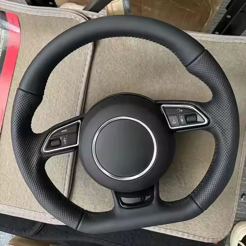 Suede Leather Steering Wheel For Audi Rs3 Rs4 Rs5 Rs6 Rs7 S3 S4 S5 2012-2016 Car Accessories Sports 