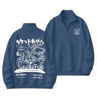 BEXLEY Men's Korean Style Half Zip Hoodie & Wanita Size M-XXL