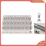 [Lovoski2] 60Pcs/Set Curtain Track Glider Rail Sliding Roller Hook Ceiling Carrier