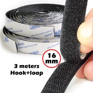 16mm in Width Strong Self Adhesive Velcro Tape DIY Home Living Velcro Strap 3Meters/Roll