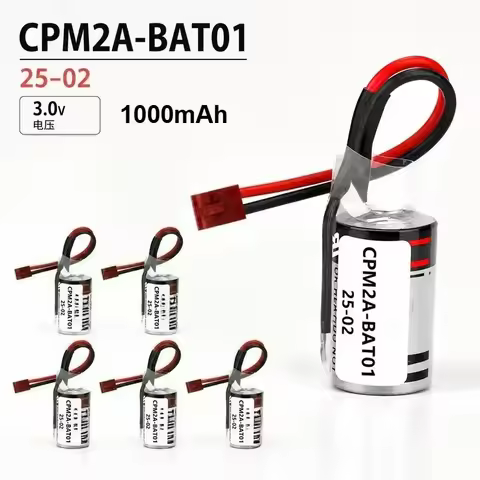5 Pieces ER3V 3.6V 1000mAh Lithium Battery Replacement for CPM2A-BAT01 CPM2ABAT01 CPM2A CQM1H with P