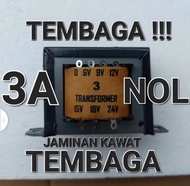 trafo 3 Amper NOL asli tembaga murni