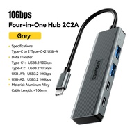 Essager 10Gbps 4-Cổng Type-C HUB USB bằng nhôm 3.2 Gen2 truyền dữ liệu Windows MacOS Android đa hệ t