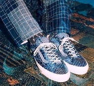 FDMTL X Vans Otw Old Skool 聯名藍染編織布拼接復古帆布鞋