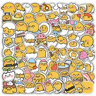 100pcs Cute Gudetama Sticker Pack Cartoon Kawaii Egg Character Waterproof Notebook Tumbler Phone Cas
