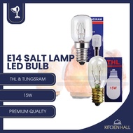 KH_ THL Tungsram E14 Bulb 15W Salt Lamp Screw Cap Refrigerator Light Mentol Peti Sejuk Lampu Garam Meja Warm Lighting