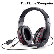 ชุดหูฟังสเตอริโอเกมสำหรับXbox One PS4 PC 3.5มม.หัวGamerหูฟังพร้อมไมโครโฟนควบคุมระดับเสียงหูฟังพร้อมไมโครโฟนสำหรับเครื่องเล่นเกมส์