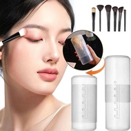 MS Adjustable Transparent Makeup Brush Storage Box Cylinder Makeup Brush Holder Display Storage Cup 
