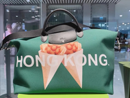 100% Original longchamp le pliage Egg Boy Travel Bag City Exclusive women bag Pattern HONGKONG canvas Fashion casual Shoulder Bags Dark green color