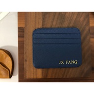 Personalised Saffiano Leather Card Holder Credit Card Slot Card Holder
