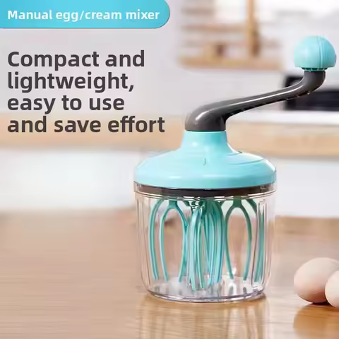 Semi Automatic Egg Beater Cream Whisk Hand Mixer for Baking Egg White Whipping Kitchen Gadget Home U