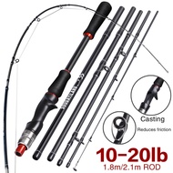 Sougayilang Spinning/Casting Fishing Rod Carbon Fiber Eva Handle Fishing Rod Line WT (10-20LB/1.8M/2