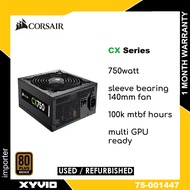 CORSAIR CX SERIES CX750 750watt UK Version 80 Plus Bronze Certified Power Supply PSU 750w