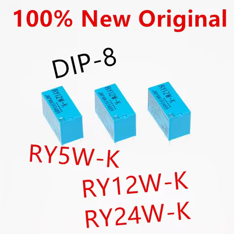 10piece RY5W-K 、RY12W-K 、RY24W-K DIP-8 1A Brand new signal relay RY-5W-K 、RY-12W-K 、RY-24W-K