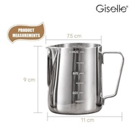 Giselle Stainless Steel 350ml Milk Frothing Pitcher for Espresso Coffee Maker with both Inner and Ou