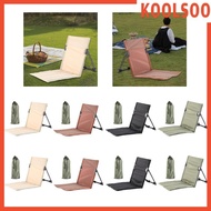 [Koolsoo] Folding Beach Chair with Back Support Foldable Chair Pad Oxford Stadium Chair for Sunbathing Backpacking Hiking Garden Travel