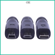 CRE Female to Male Converter Adapter DC5521 to Mini USB Micro USB Type-C Connector