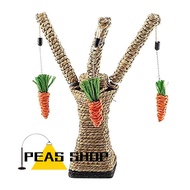 Cat Scratching Post Cat Tree Toy Cat Climbing Frame Cat Jumping Platform Using Sisal Rope with 3 Carrots for Cat Playing and Clawing Cat Scratcher Pole Tower