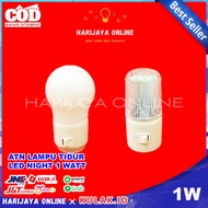 CAHAYA ATN LED Night Lamp - 1 Pcs 1 Watt LED Night Light Energy Saving White Light