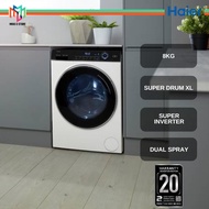 Haier HW80-BP12929 Front Load Washer Super Inverter 8KG HW80BP12929 Mesin Basuh