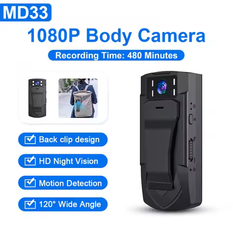 MD33 1080P Body Camera Micro Camcorder HD Night Vision Aerial Sports Smart DV Voice Cam Mini Recorde
