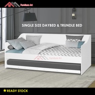 Furniture Art Single Size Day Bed / Bed Frame/Katil Single/ Single Bed/ Katil Budak/Bed Frame Single/Katil murah