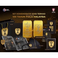 Gold Bar 0.5g (Au 999.9) -SET KOMEMORATIF EDISI TERHAD bersempena 100 TAHUN PIALA MALAYSIA