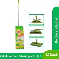 3m Scotch-Brite Mop Clip Microfiber Telescopic Set Id-741 | Original