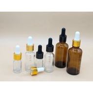 Glass Dropper Bottle Essential Oil Bottle with Scale Brown Transparent Dropper Sub-bottling Dropper 
