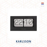 荷蘭Karlsson 金屬翻頁鐘灰頁 Table clock Boxed Flip grey