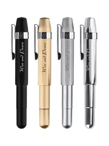 Majohn Alpha All Copper Vintage Travel Short Ink Fountain Pen EF/F/Bent Nib Aluminum Alloy Office Sc