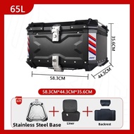 BONINGYU | Decorative Aluminum Motorcycle Top Box 65L