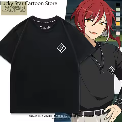 Cosplay Ensemble Stars! Sakasaki Natsume Anime Student T-shirt Cosplay Summer Shirt Fan Short Sleeve