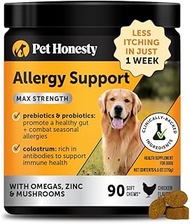 Dog Allergy Itch Relief - Maximum Strength Itch Supplement with Probiotics for Dogs - Immune Support