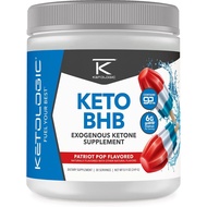Ketologic Keto BHB (Patriot Pop Flavor) 30 Servings - Exogenous Ketone Supplement with goBHB, Beta-H