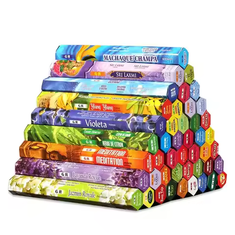 G R 20 Sticks Indian Incense CHENDAN Meditation Lavender Yoga Rose Jazmin Line Incense Purifying Air