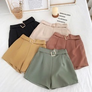 🌈QS Fashion Station🌸Chiffon wide leg shorts high waist casual versatile slim straight suit pants gad