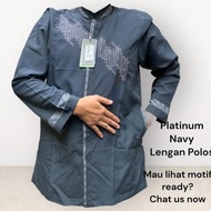 BAJU KOKO PRIA CASUAL ALMIA PLATINUM - BAJU KOKO AL MIA LENGAN PANJANG