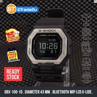 Original G Shock Men GBX-100-1D GBX-100-1 GBX100-1D Digital Bluetooth MIP LCD G-Lide Watch Black Res