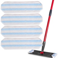 4-Pack Replacement Mop Pads Compatible with O Cedar H2Pro Mop Pads | Machine Washable | Reusable | h