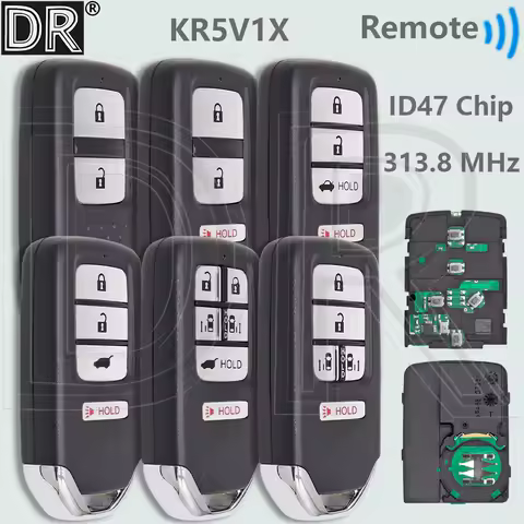 DR 313.8MHz KR5V1X ID47 Chip Proximity Smart Car Remote Key For Honda Odyssey Fit Accord New inspire