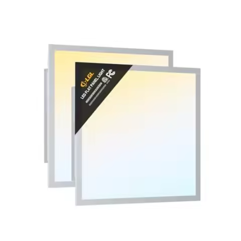 2x2 LED Flat Panel Light 2 Pack Drop Ceiling Lights Fixture 5200LM Selectable Features 20W/25W/30W/3
