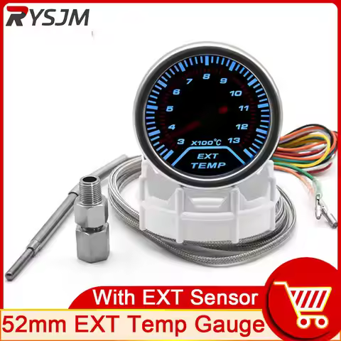 AD Universal 52mm Exhaust Temp Gauge + EGT Sensor Motor Temperature Meter Digital Exhaust Temperatur